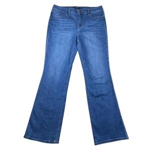 d.jeans‎ New York Womens Blue Bootcut Denim Jeans Size 14 Medium Wash Stretch